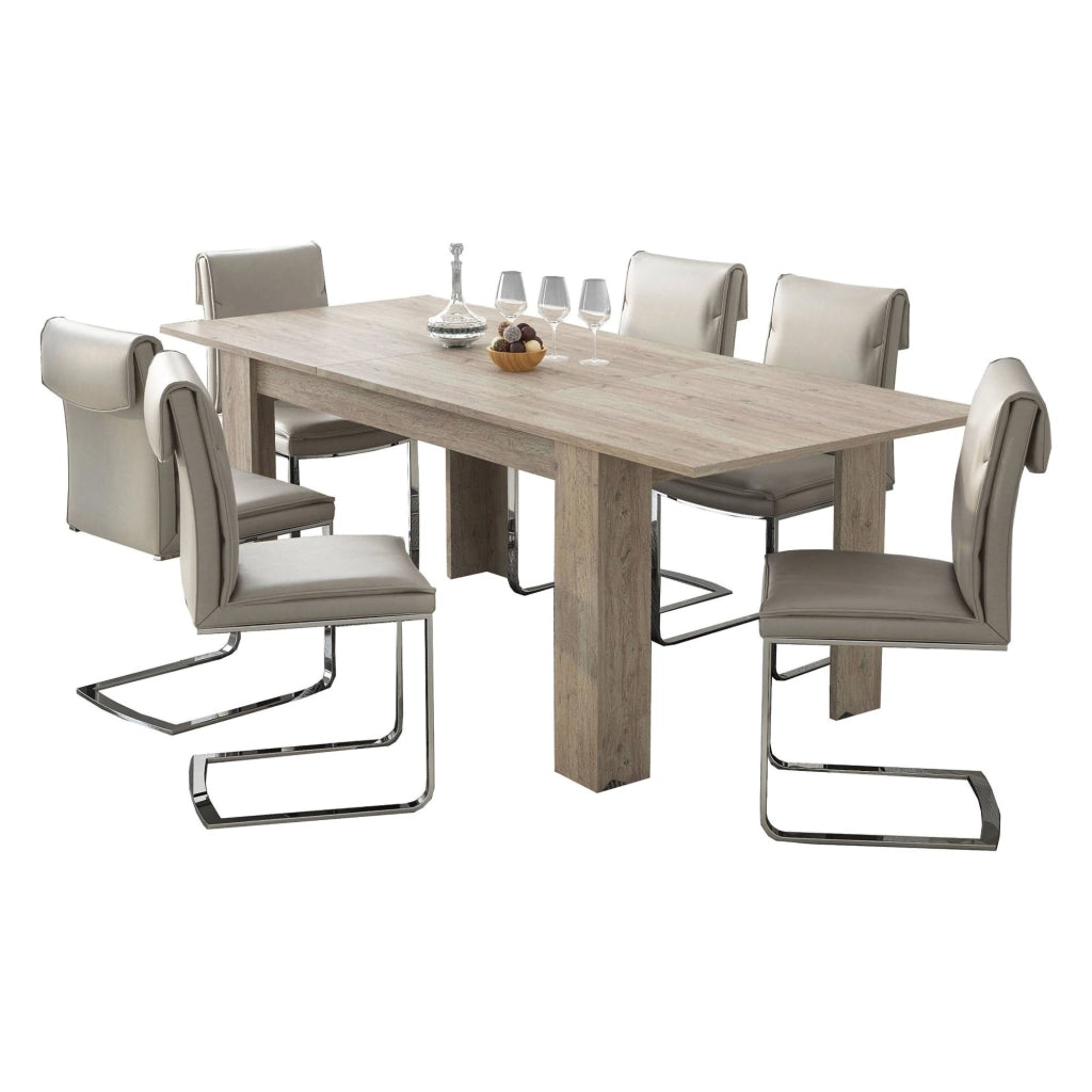 Campora, Tavolo Allungabile Allungabile, 220x90x75h cm Grigio Rovere Grigio