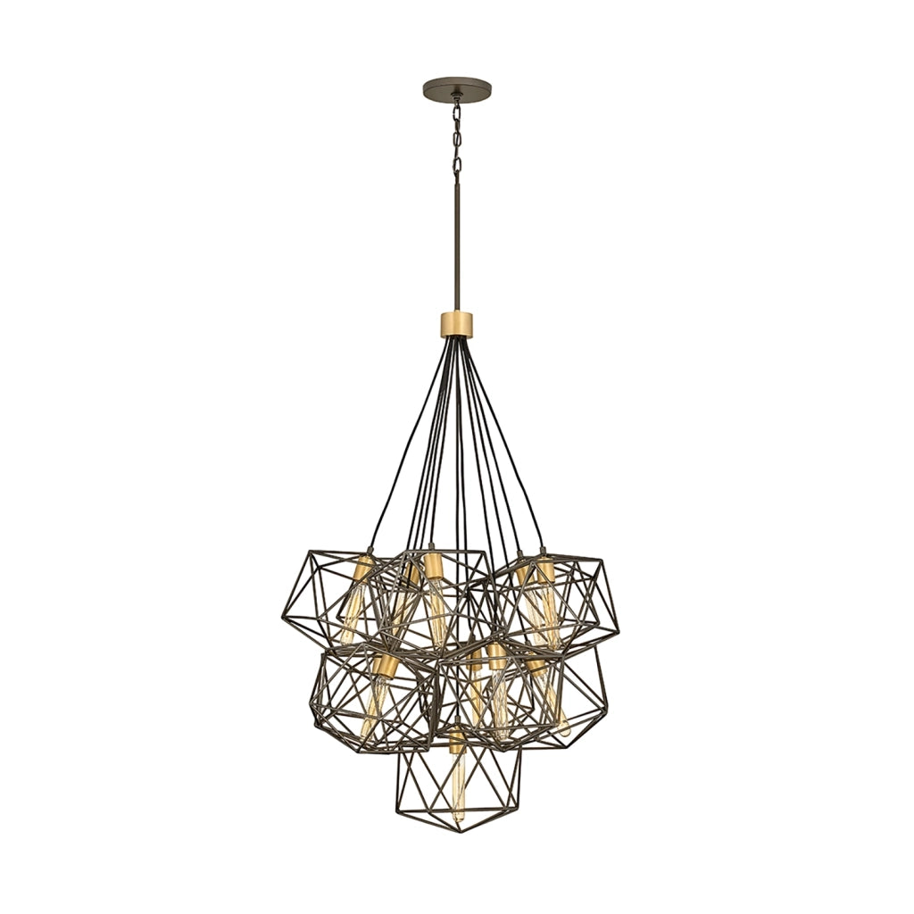 Lampadario Classico Astrid Acciaio Bronzo Metallico Opaco Oro Deluxe 11 Luce E27