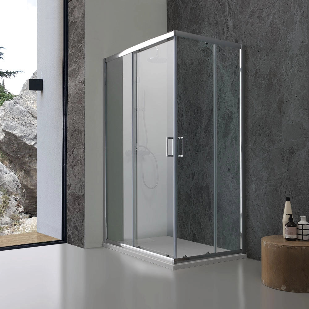 Box doccia angolare 70x90 cm cristallo trasparente
