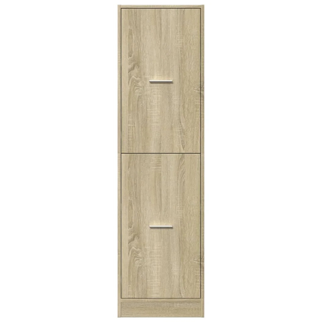 Mobiletto da farmacia in legno composito di rovere Sonoma 40 x 41 x 144,5 cm ampio spazio contenitivo stile classico legno di rovere Sonoma 02_0055660