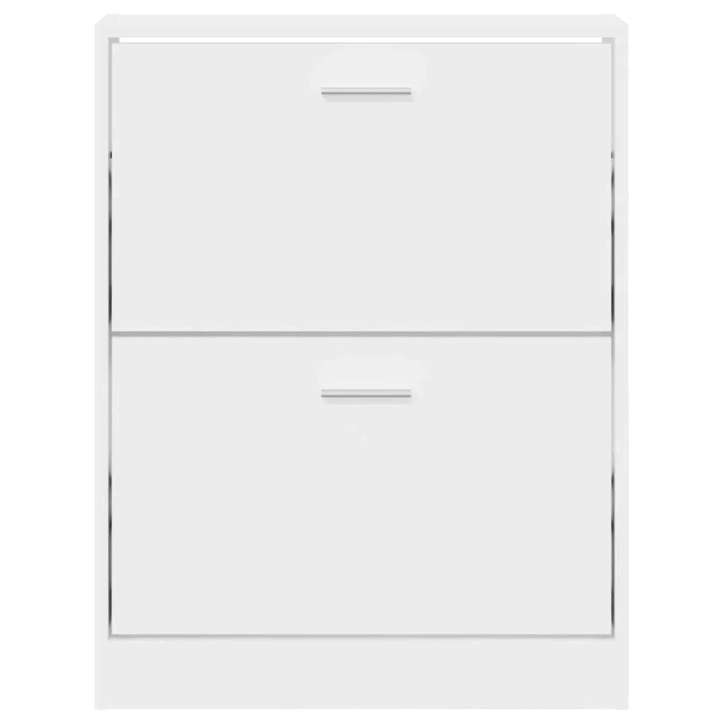 Scarpiera mobile contenitore per scarpe mobile per ingresso/corridoio/soggiorno 59 x 17 x 81 cm legno ingegnerizzato bianco 02_0021473
