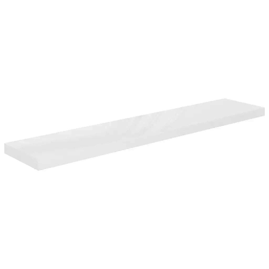 Scaffali a Parete 2 pz Bianco Lucido 120x23,5x3,8 cm in MDF cod mxl 33568