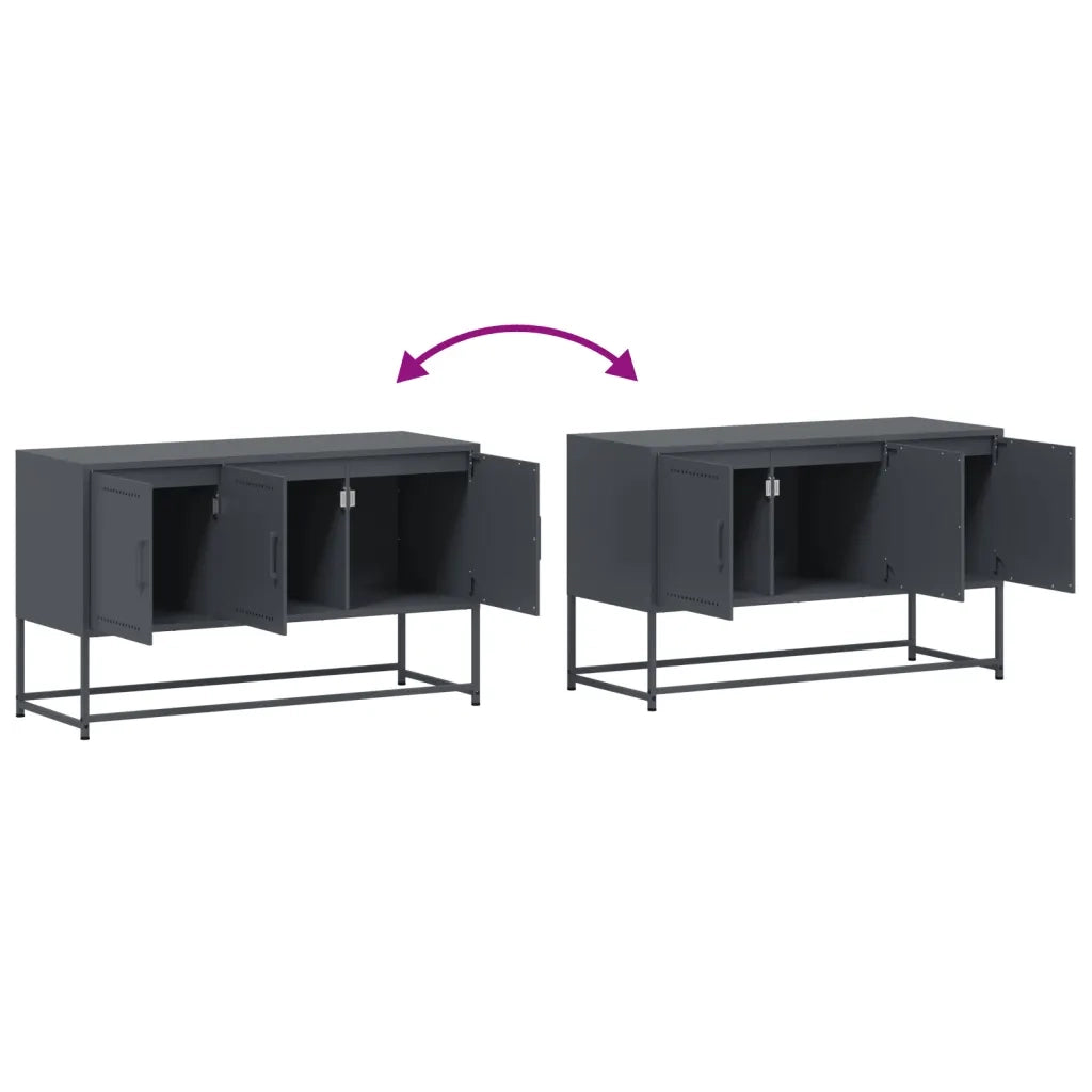 Mobile TV Antracite 100,5x39x60,5 cm in Acciaio 846478