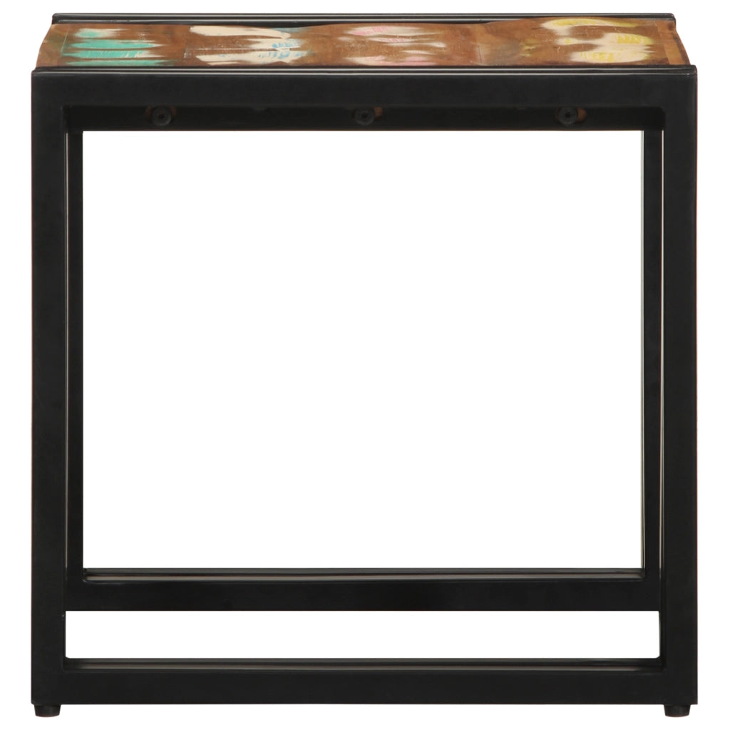 Tavolino da caffÃ¨ Multicolore 40x50x38 cm Legno Massello Recuperato