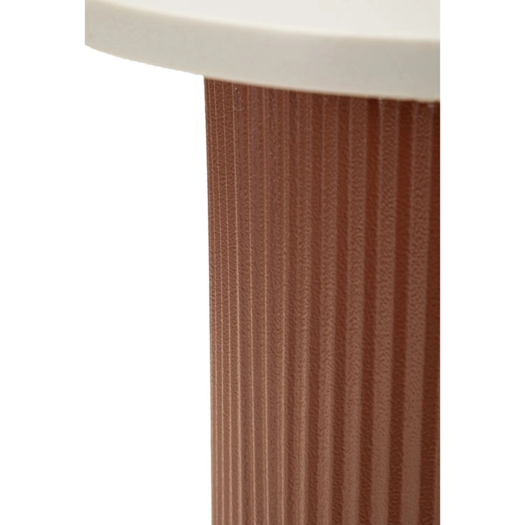 Tavolino VKH1120, Rosso, Marmo Artificiale, 35x37x53 cm