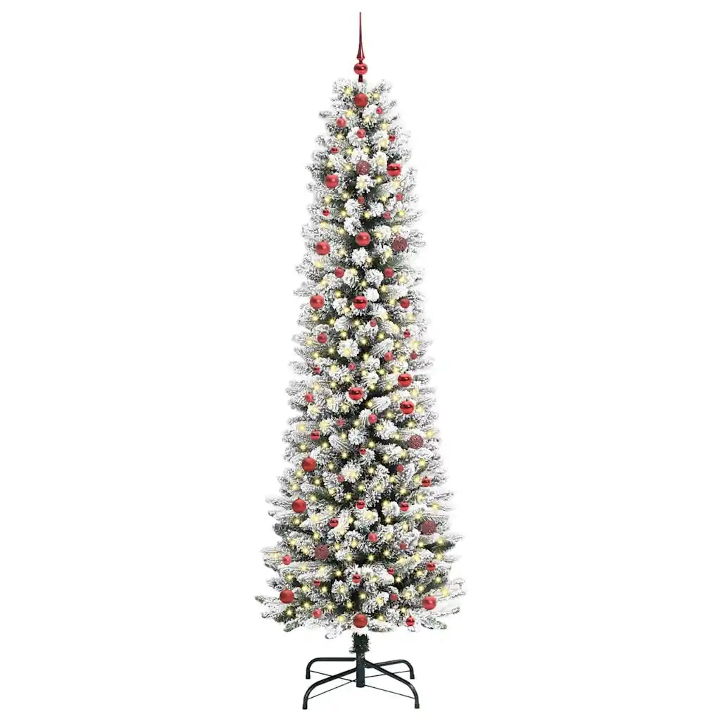 Albero di Natale Artificiale-Albero Natalizio con 300 LED Bianco 240 cm 650661