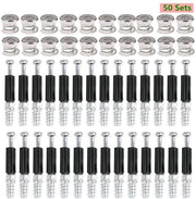 Connettori per mobili eccentrici - 50 pezzi - verniciati in rame - diametro 15 mm - viti M6 x 45 mm - materiale resistente
