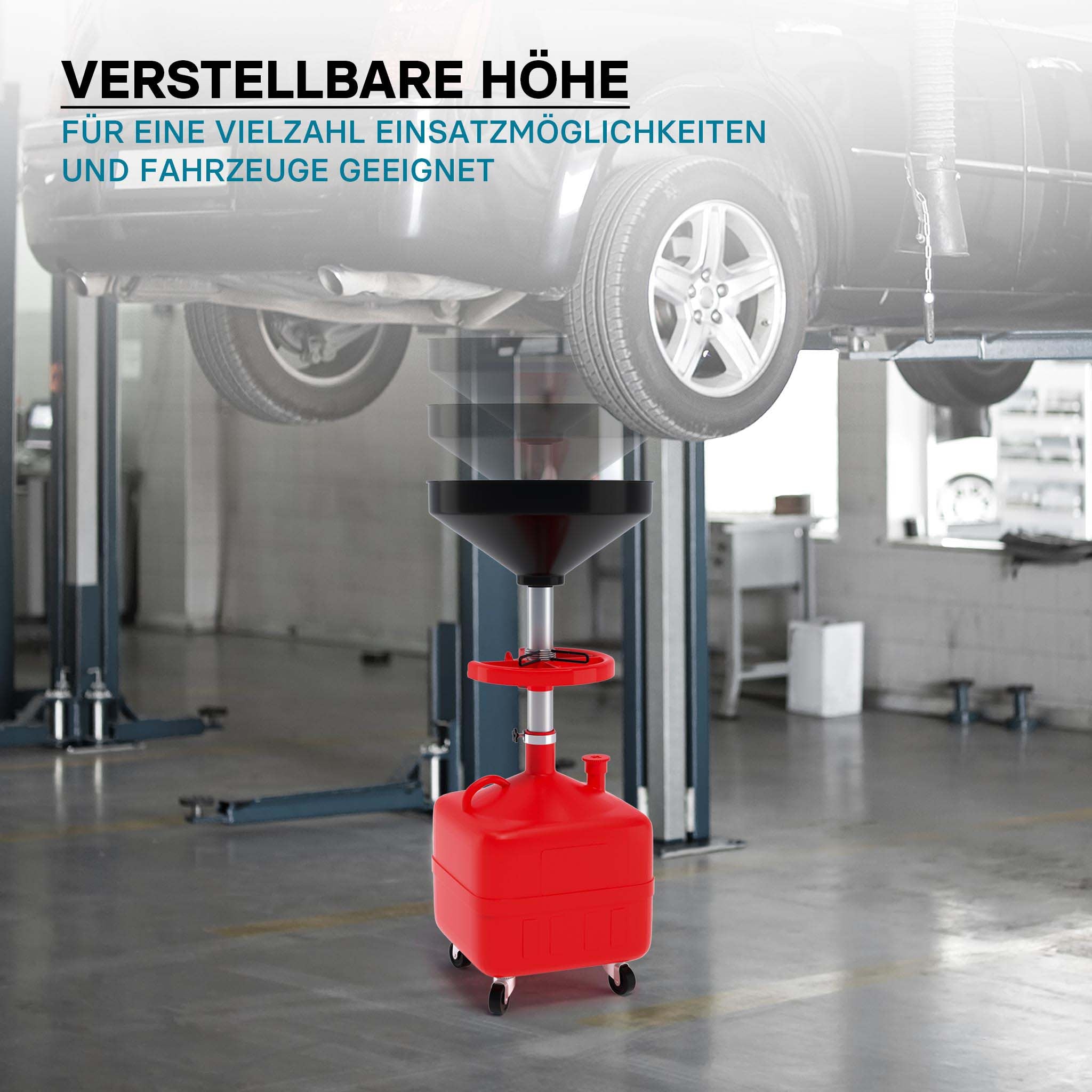 Recuperatore olio esausto con serbatoio di raccolta 35L Carrello per recupero olio