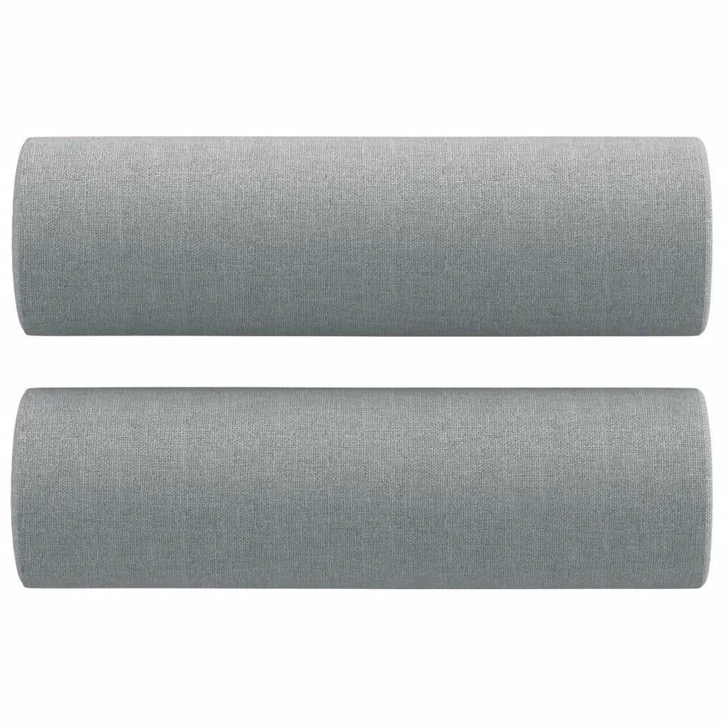 Set Divani 3 pz con Cuscini Grigio Chiaro in Tessuto 3201552