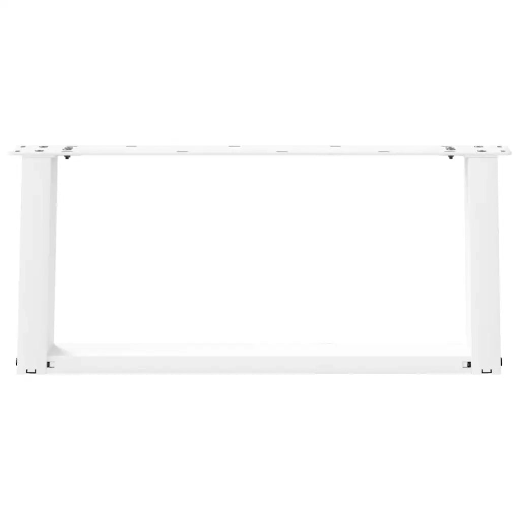 Gambe per Tavolino da Caff¨¨ a Forma di U 2 pz-Set di 2 Gamba per Tavolo Bianche 60x(30-31) cm Acciaio 963574