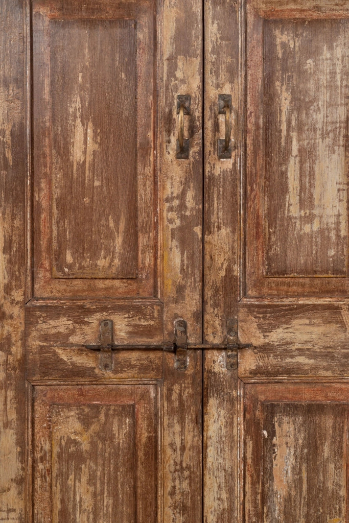 Biscottini Porta portone in legno massello e ferro da interno o da esterno vecchia e antica medievale