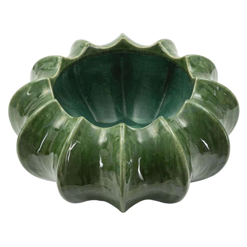 Vaso Decorativo VKH834, Verde, Ceramica, 31x31x16 cm