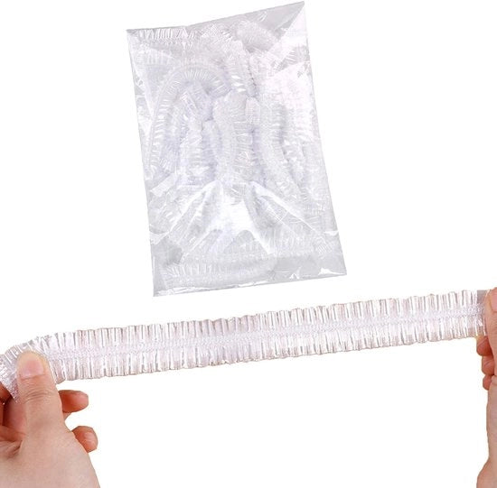 Sacchetti di conservazione 100 pezzi - Folie riciclabile - Coperchio elastico - Sicuro per alimenti - Duraturo - Resistenti alla polvere e all'umidità - Copertura alimentare