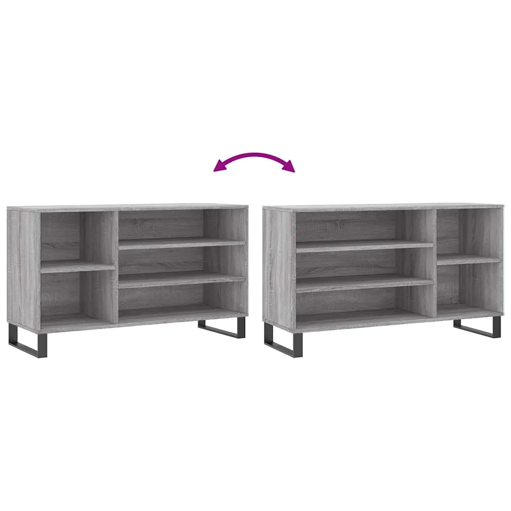 Scarpiera | Mobile per scarpe Grigio Sonoma 102x36x60 cm in Legno Multistrato
