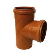 BRAGA RIDOTTA 87  ° AD INNESTO IN PVC CON GUARNIZIONE RAL 8023 -  EE ¸100/ EE ¸40   RAL 8023