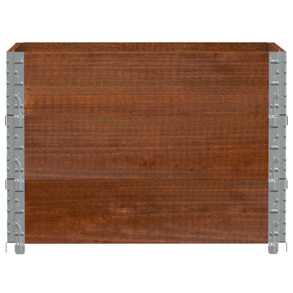 Paretali per Pallet 3pz Marroni 80x60cm Legno Massello di Pino 3295365
