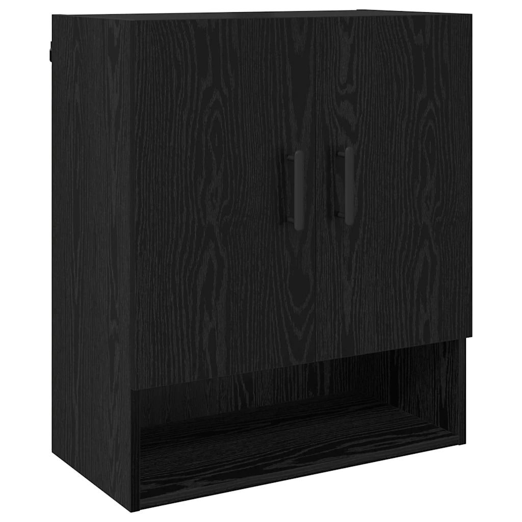 Mobiletto a muro Rovere Nero 60 x 31 x 70 cm Legno multistrato 879545