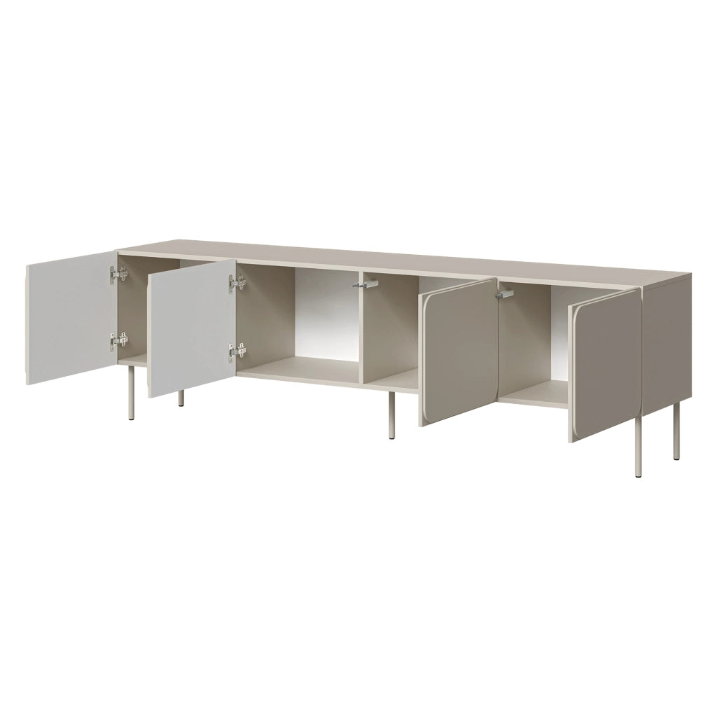 Mornago, Mobile Porta tv un Ripiano, 200x42x60h cm Beige