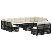 Set Divano da Giardino 13 pcs Nero polyrattan 3435859