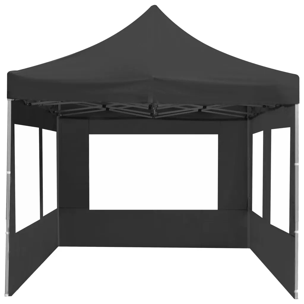 Gazebo Pieghevole con Pareti in Alluminio 6x3m Antracite 45508