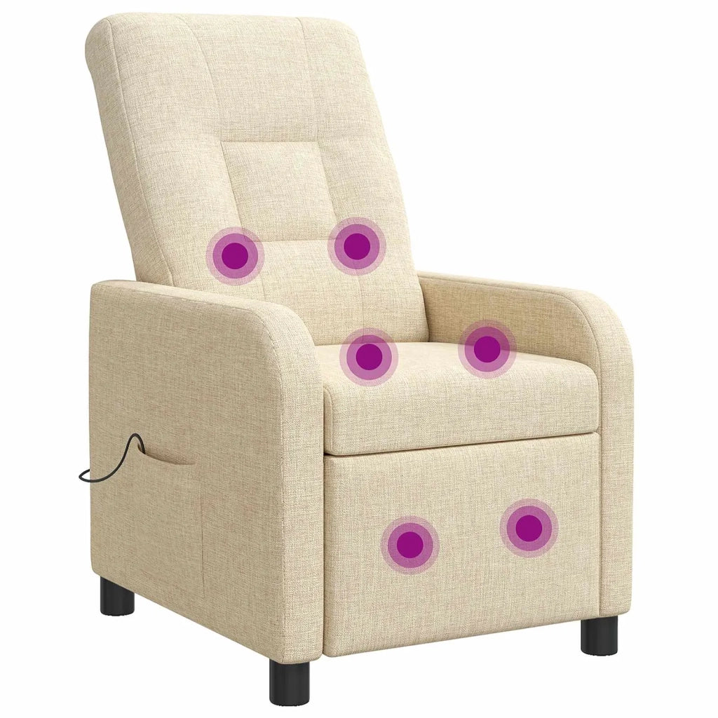 Divano Sedia-Poltrona Massaggiante Crema Tessuto 137516