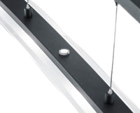 Lampada a Sospensione da Interno a LED in Metallo Nero Opaco