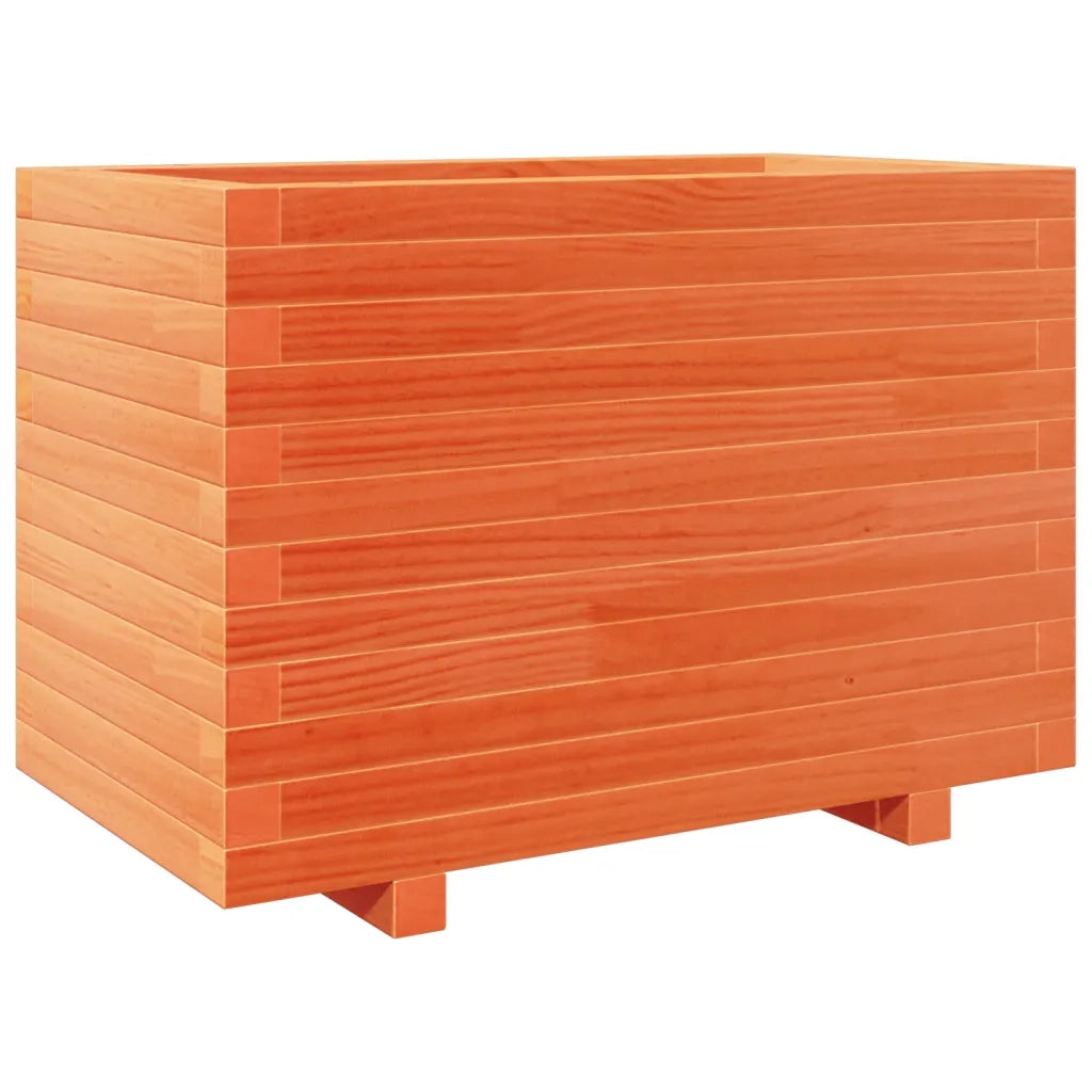 Fioriera Giardino-Vaso da Esterno-Contenitore per Piante Marrone Cera 70x40x49,5cm Legno Massello Pino 871195