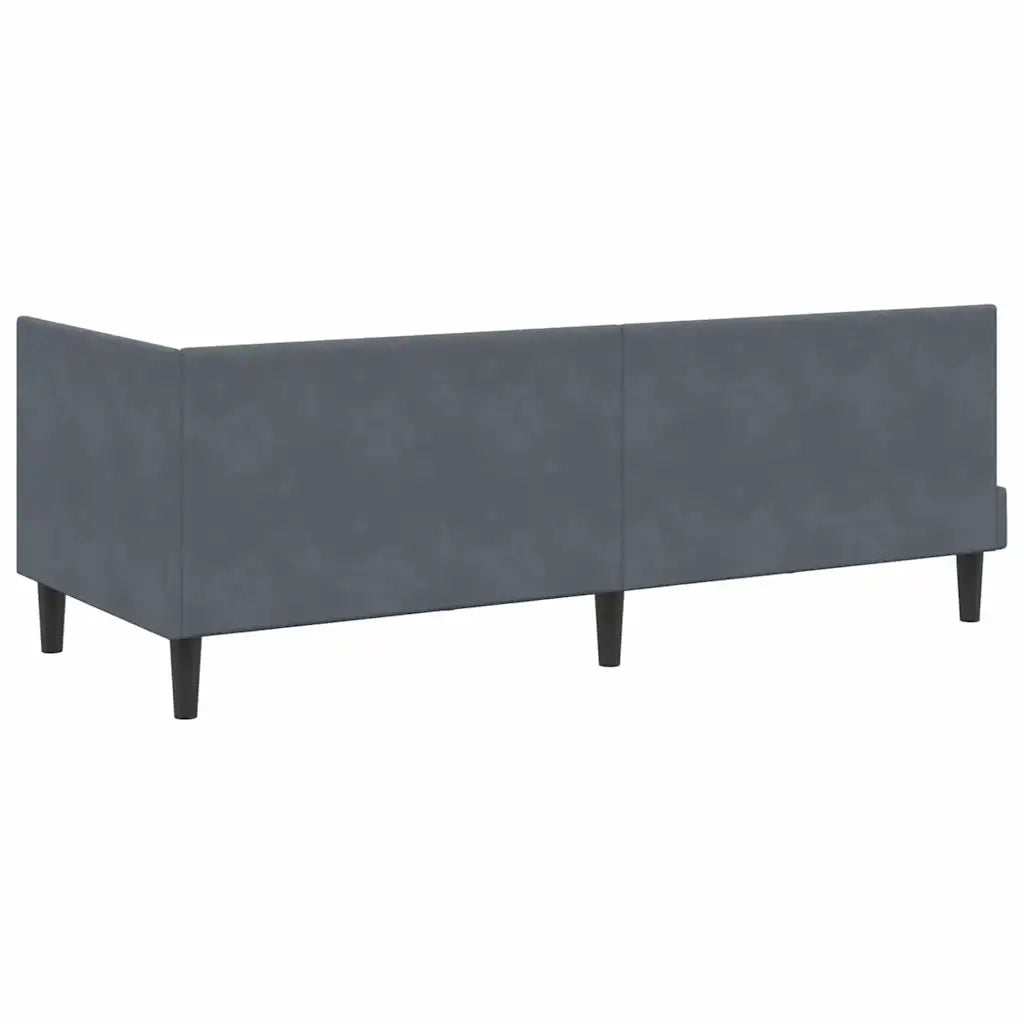 Cornice del letto ad angolo Grigio scuro 80 cm x 200 cm Velluto 42016409