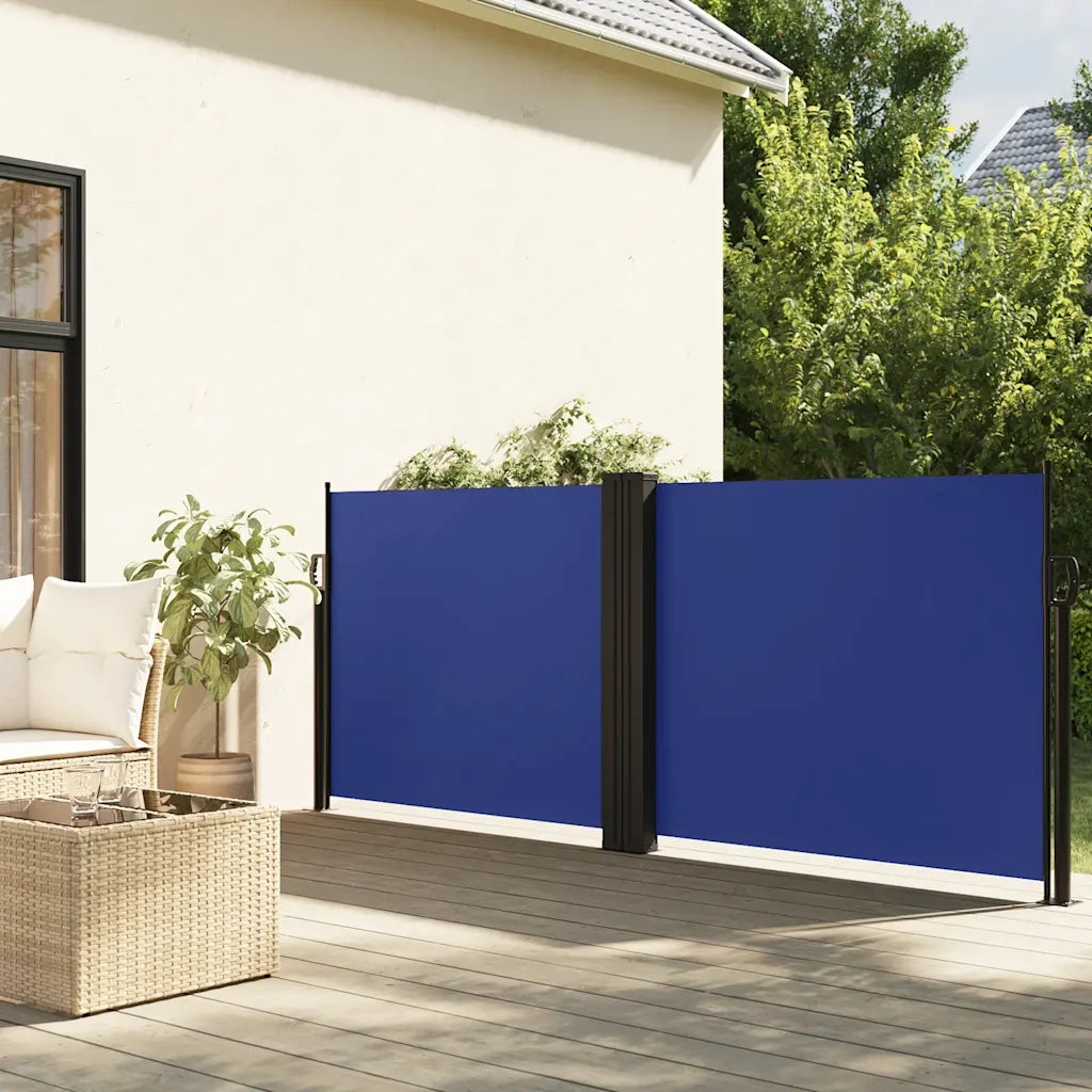 Tenda da Sole | Tenda parasole Laterale Retrattile Blu 100x1000 cm