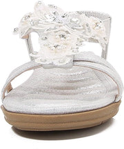 Sandali da donna - Comodi - Nero - Estate - Moda - Senza tacco - Adatti a piedi larghi - Rosa - Tendenza - Cuoio interna