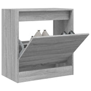 Scarpiera-Scaffale per scarpe Grigio Sonoma 60x34x63,5 cm in Legno Multistrato