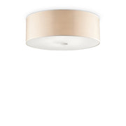 Plafoniera Industrial-Minimal Woody Metallo Legno Marrone 5 Luci E27