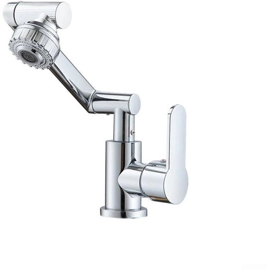 RVS rubinetto, 1080 gradi rotativo, acqua calda e fredda rubinetto cucina, rotativo, multifunzionale, estensione (acciaio inox)