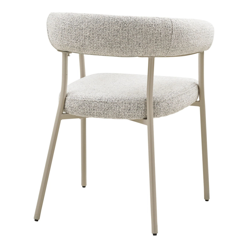 Set di 2 Sedie Trivio, Beige, Tessuto, 56x57,5x77 cm