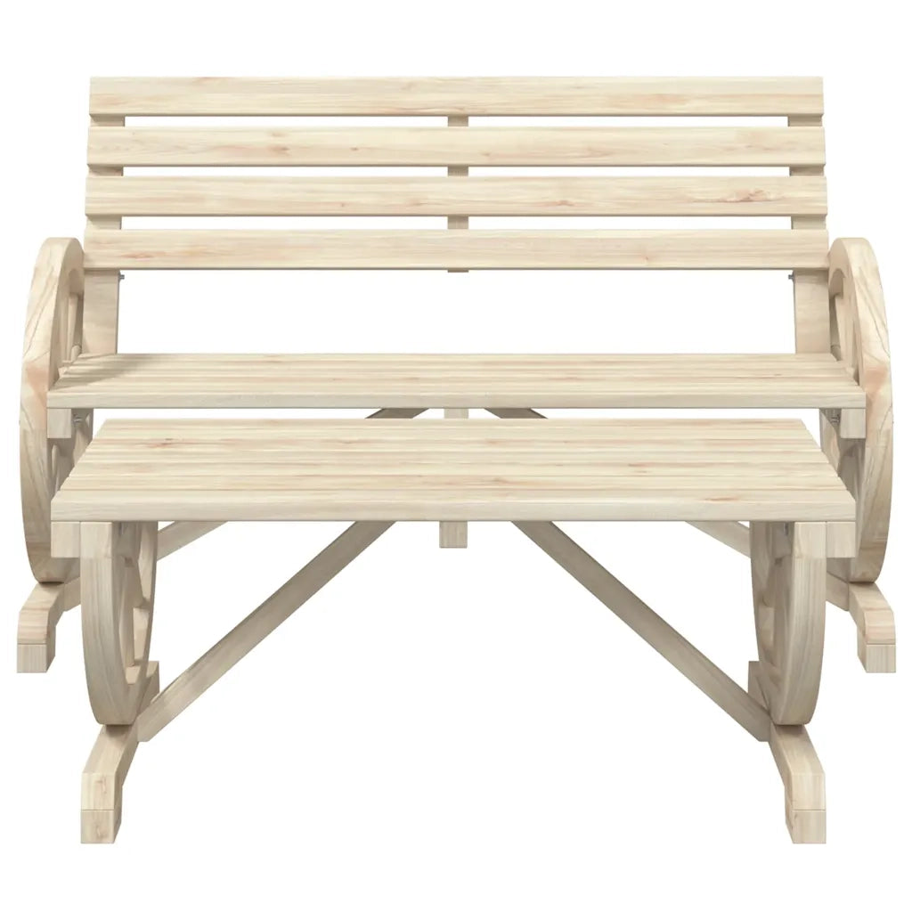 Set Salotto da Giardino 4 pz in Legno Massello di Abete