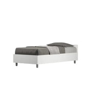 Letto singolo con rete 80x190 bianco frassino Nuamo