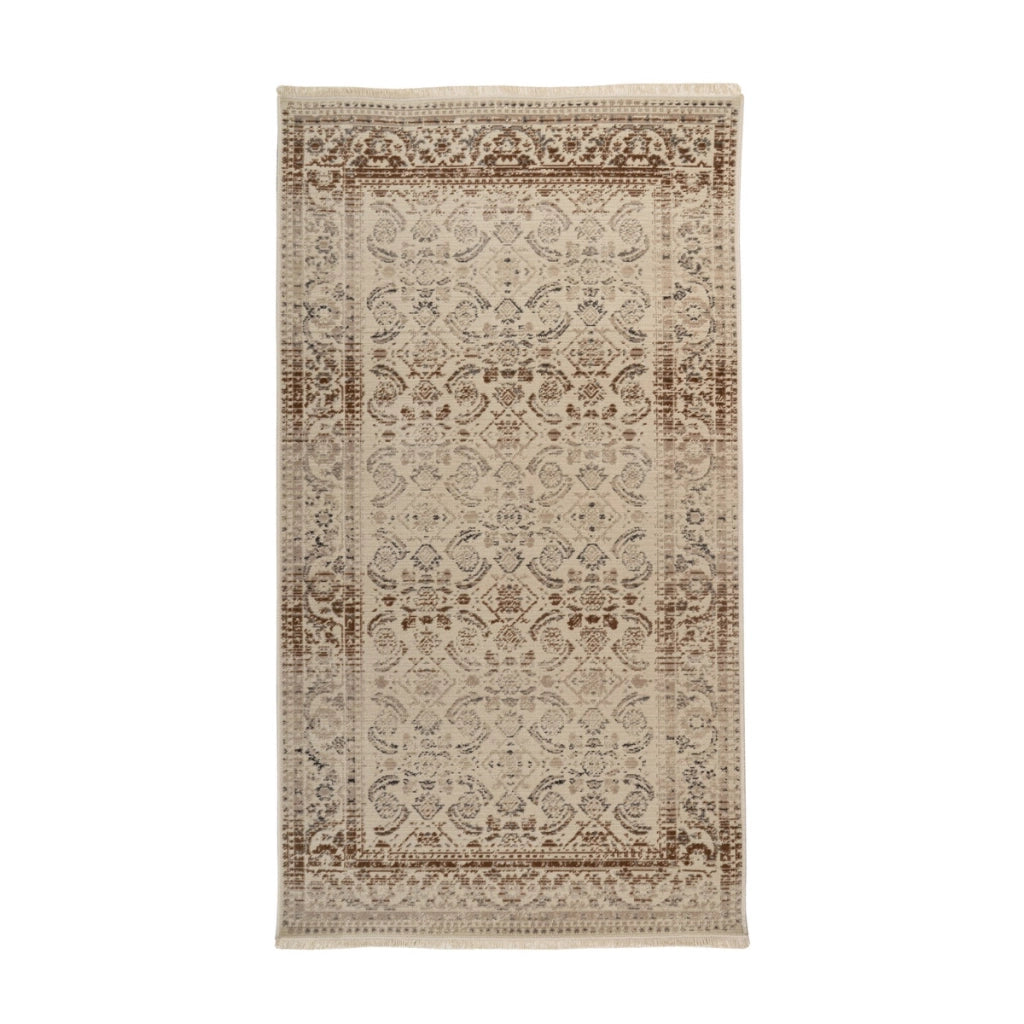 Tappeto Charu 600 Beige con Design Orientale