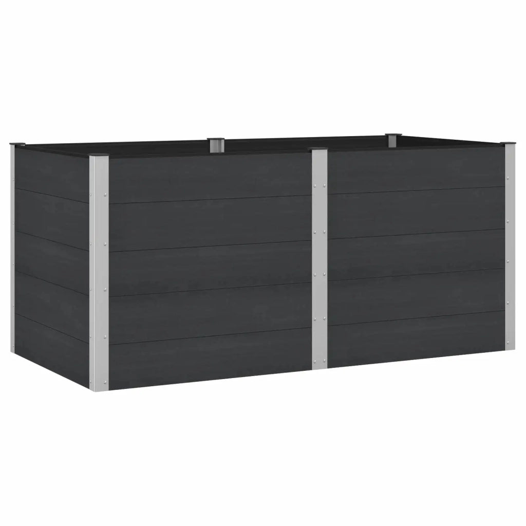 Letto rialzato da giardino Nero 200 x 100 x 91 cm 42038987