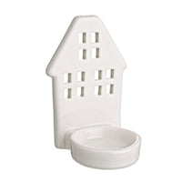 Porta candela casetta lotty bianco