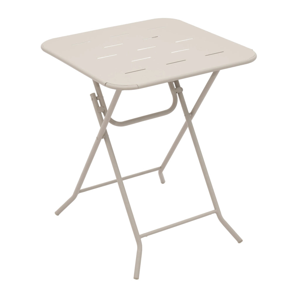 Set bistr貌 pieghevole 60x60x73 cm; per 2 persone; acciaio beige