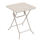 Set bistrò pieghevole 60x60x73 cm; per 2 persone; acciaio beige