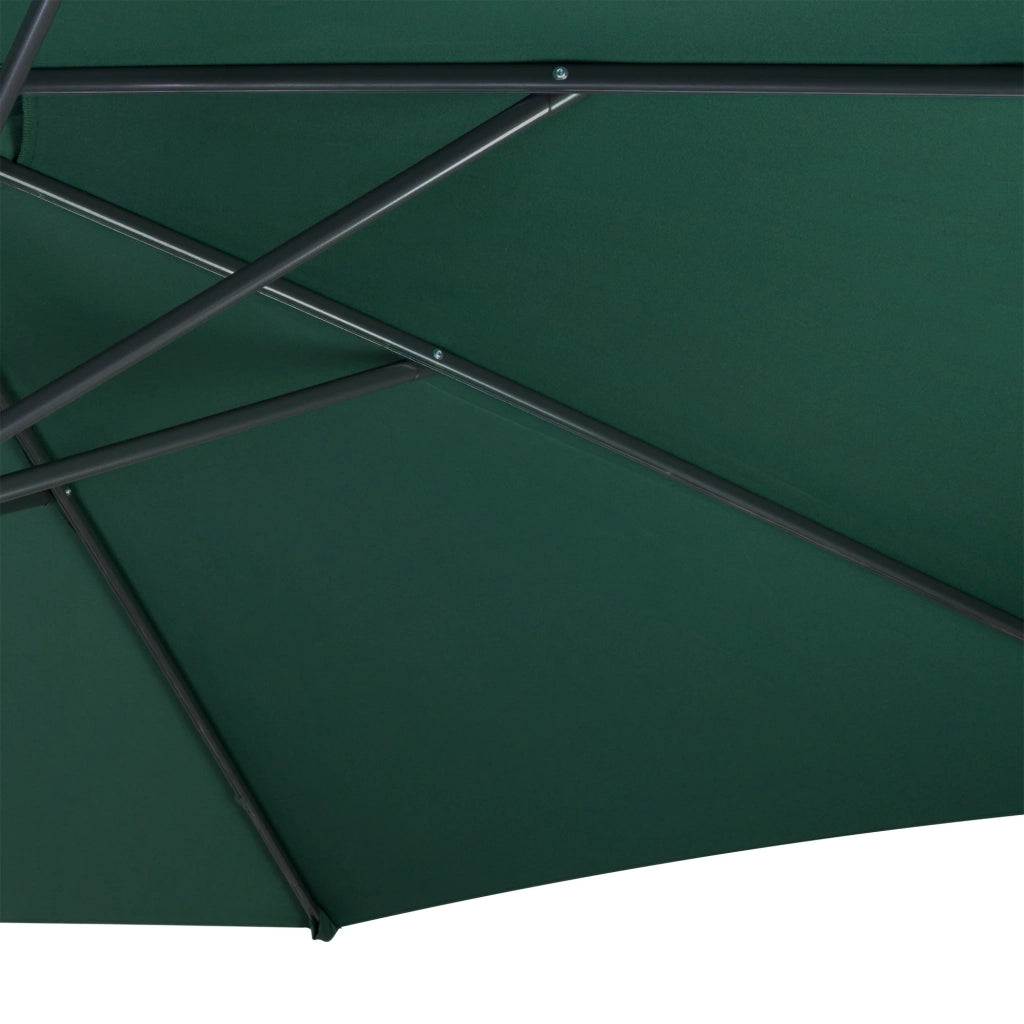 Ombrellone Decentrato 3m Verde Banana con Base Quadrata Riempibile