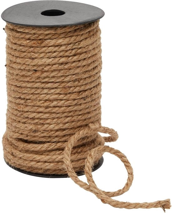 Cavo Nautico Multifunzionale - Resistente e Versatile - Marrone - Cavo in Juta e Canapa - Ideale per Attività di Fai da Te e Decorazione - 100 piedi