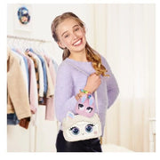 Purse pets | borsetta interattiva fluffy | in versione lama con oltre 30 effetti sonori e reazioni, giocattoli per bambine dai 5 anni in su - 6064117
