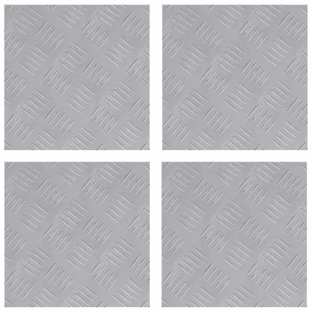 Gradini per Scale Quadrato 4 pcs Argento 30 x 30 cm Alluminio 4104286