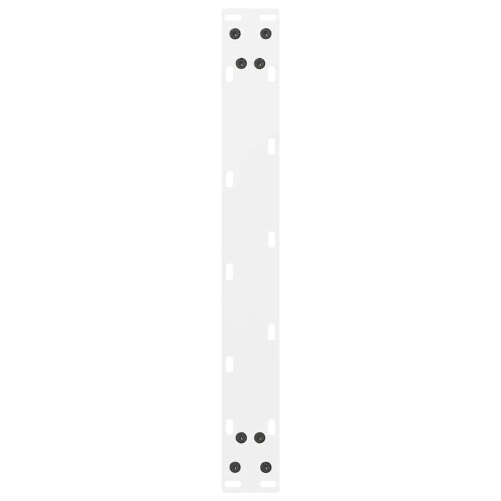 Set di 2 gambe per tavolino da caffè quadrate regolabili dal design moderno 70 x 42-43 cm in acciaio bianco 02_0057529