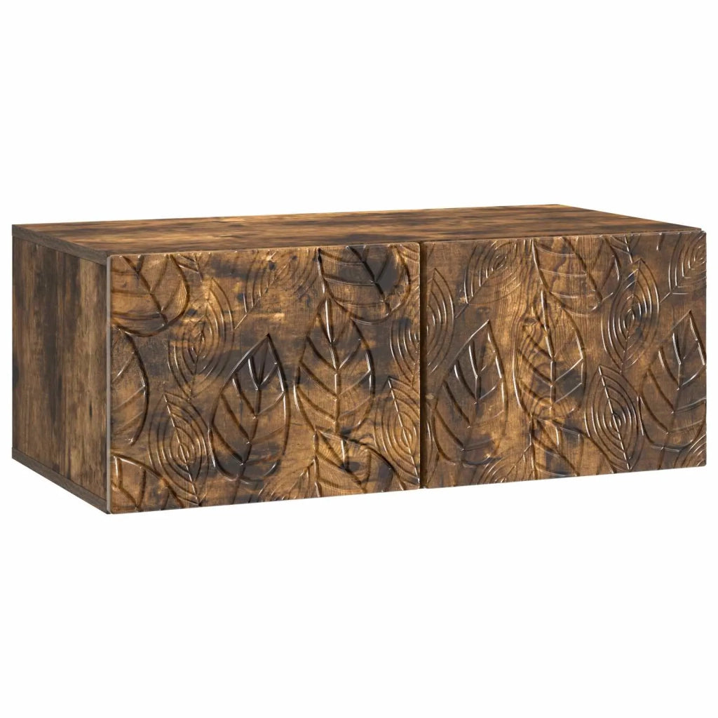 Mobile Porta TV da Muro 98 x 31 cm Rovere Fumo