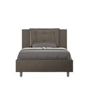 Letto 1 Piazza e Mezzo 120x210 cm con Rete e Contenitore Annalisa Cappuccino