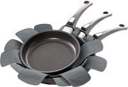 Set di protezione da gocce in silicone grigio 2 pezzi - Resistente al calore - 40 cm di diametro 002010