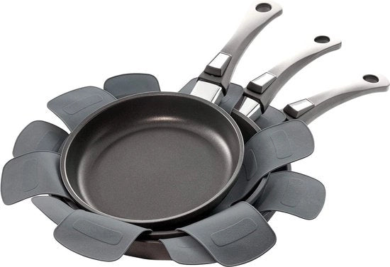 Set di protezione da gocce in silicone grigio 2 pezzi - Resistente al calore - 40 cm di diametro 002010